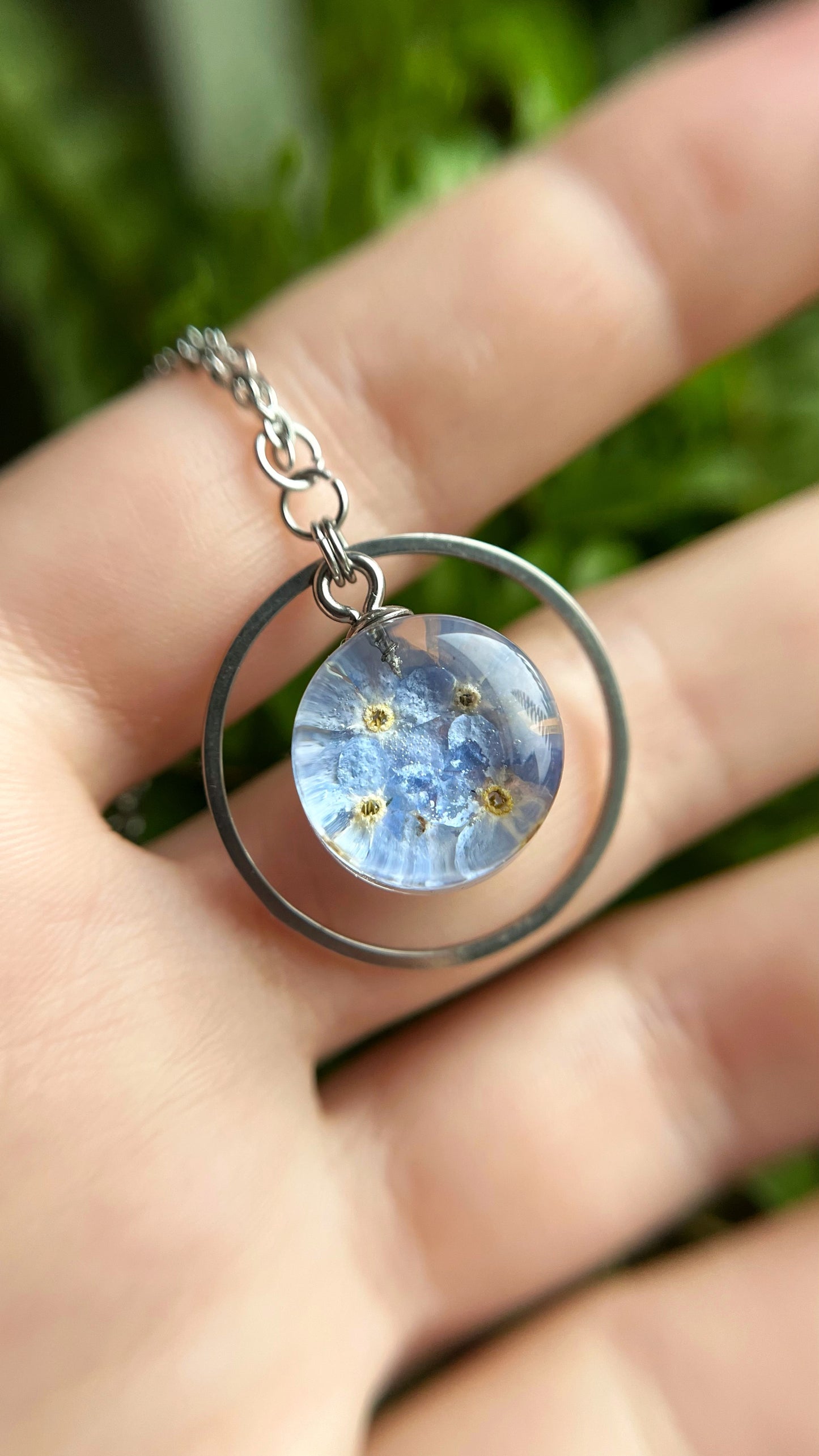 Forget-me-nots pendant