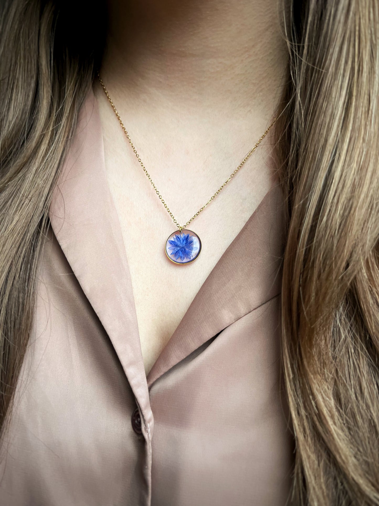 Cornflower pendants