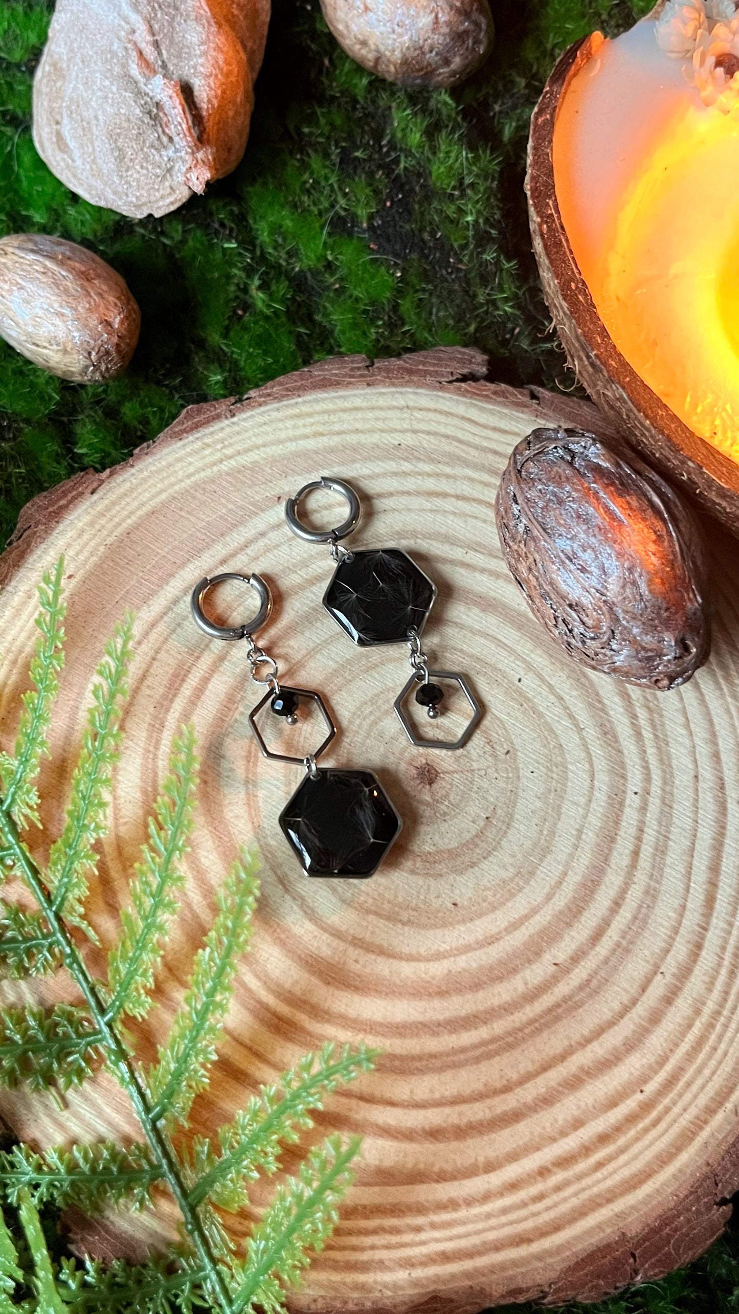 Dandelion earrings
