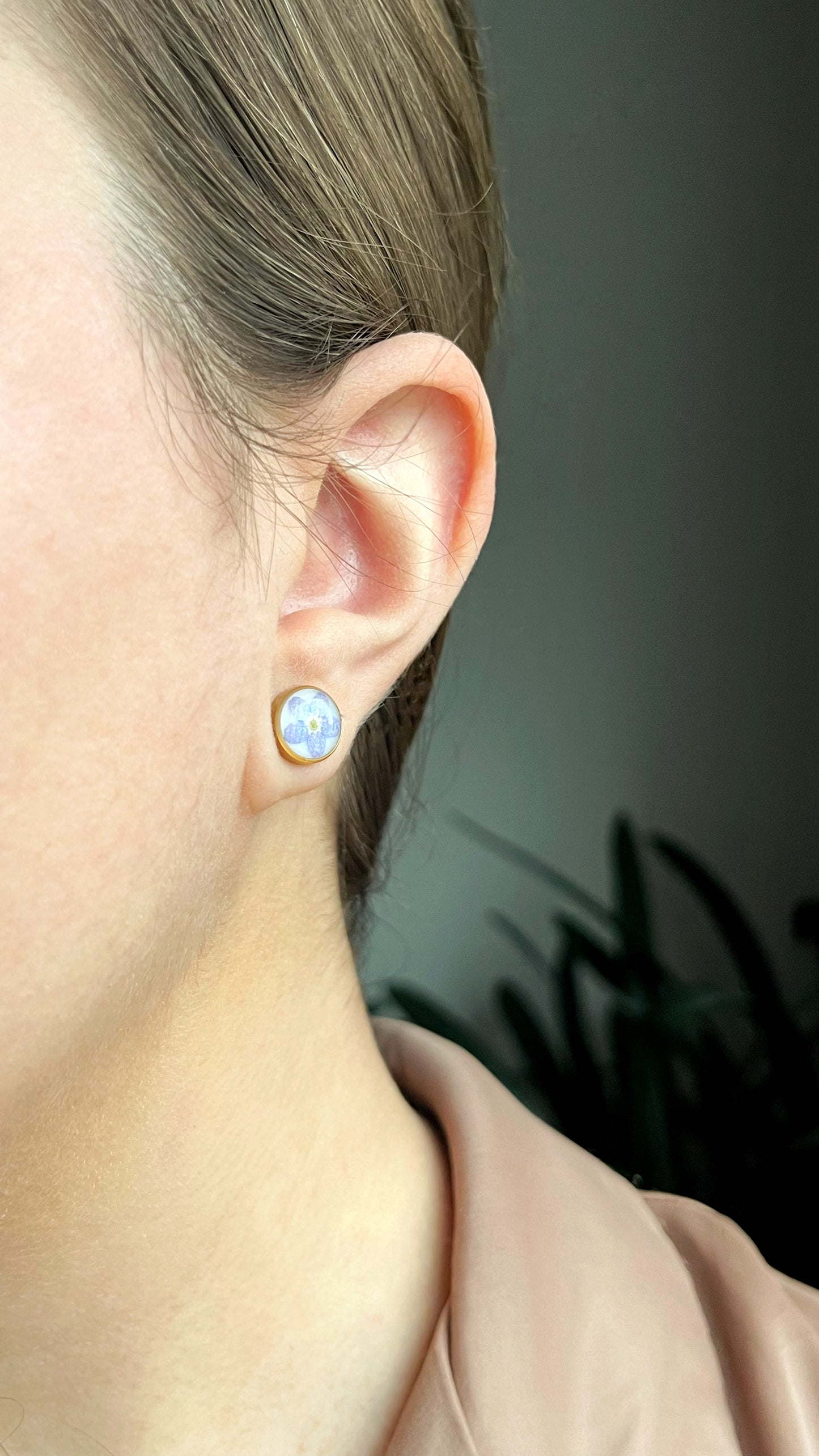 Forget-me-not stud earrings