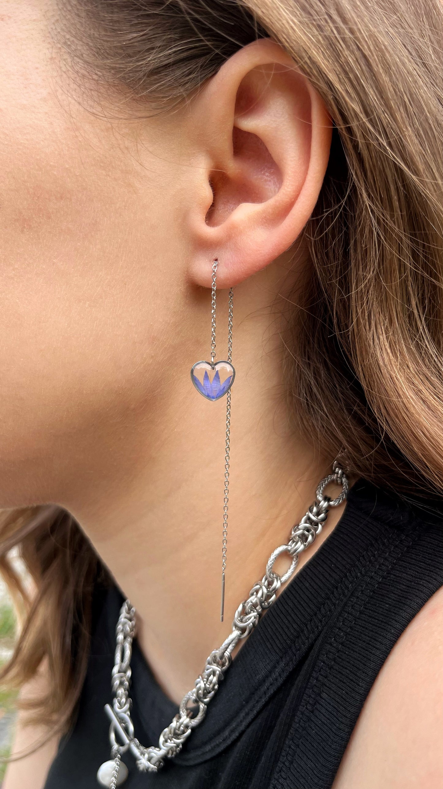 Cornflower earrings