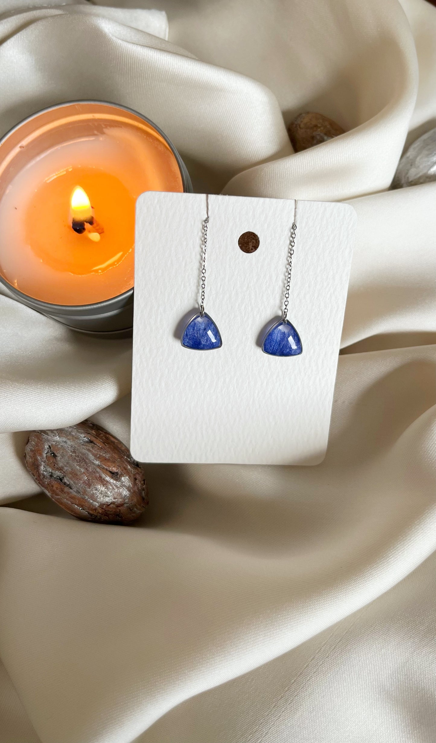 Cornflower earrings
