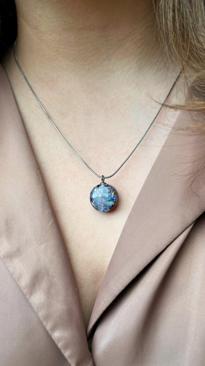Crushed glass pendant