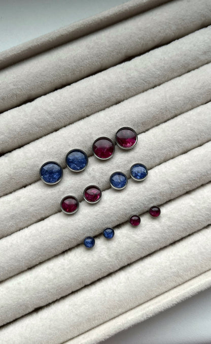 Cornflower stud earrings