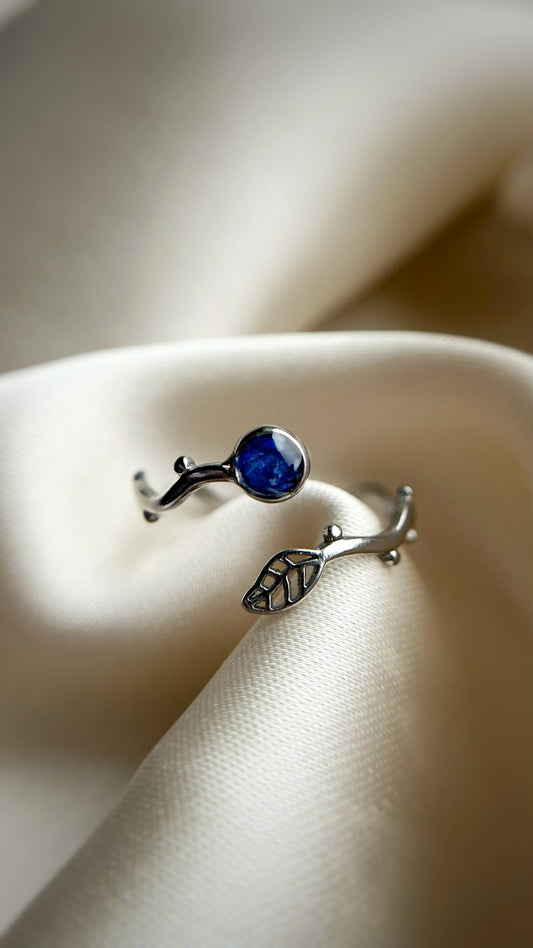Cornflower ring (made to order)