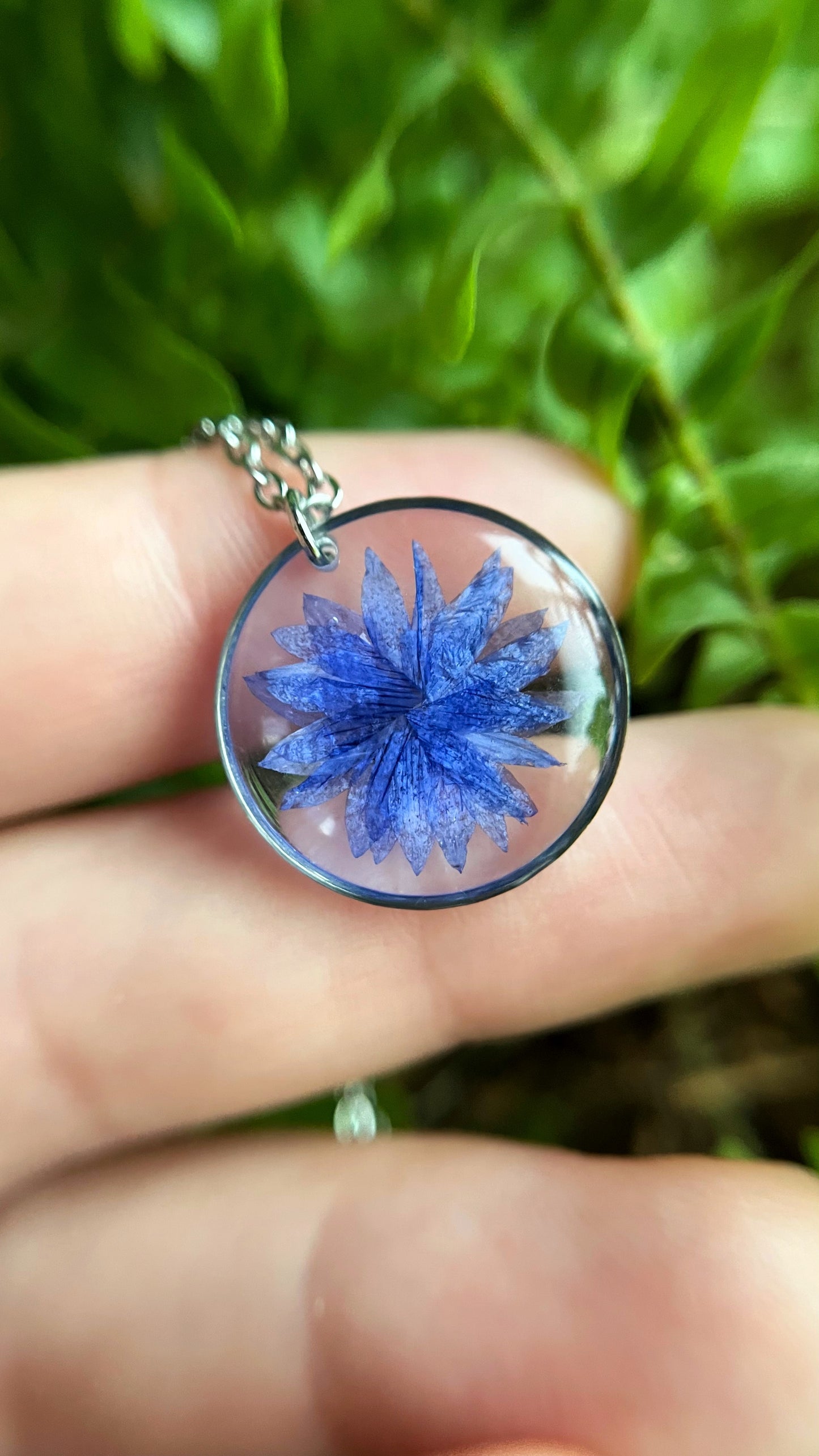 Cornflower pendants