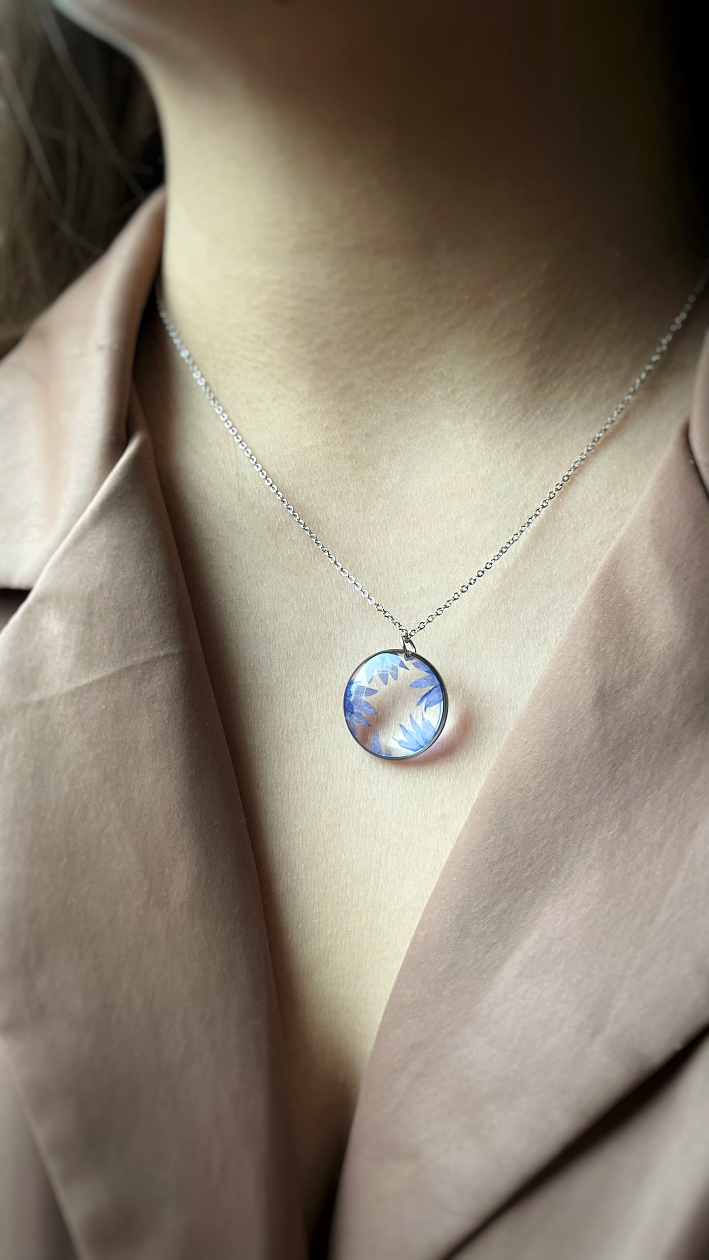 Cornflower pendant