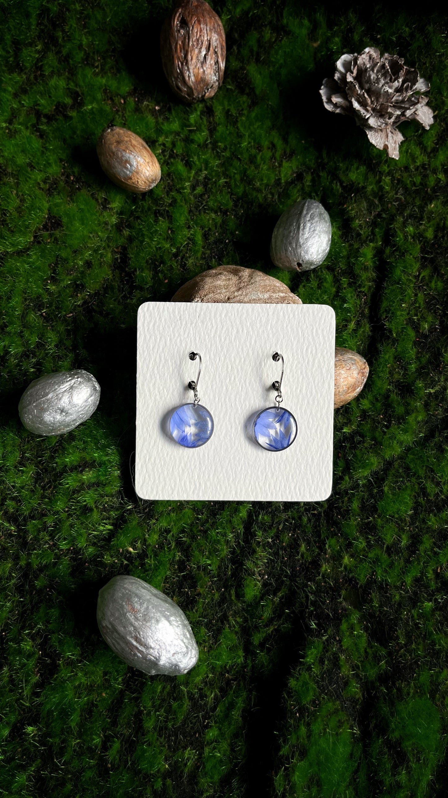 Cornflower earrings