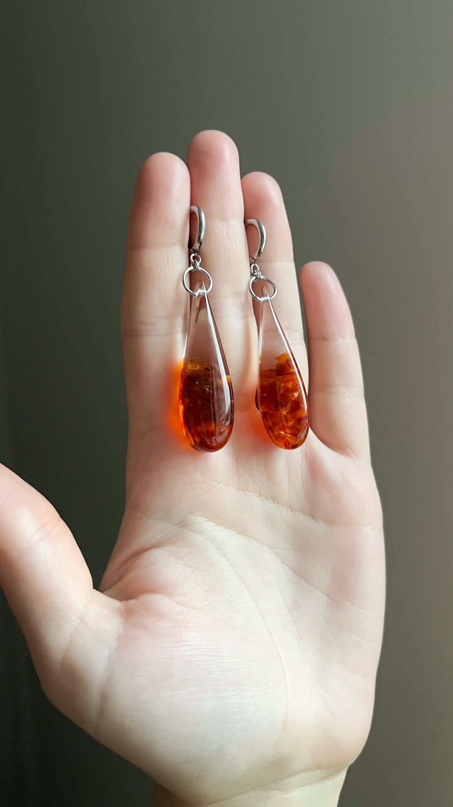 Amber earrings