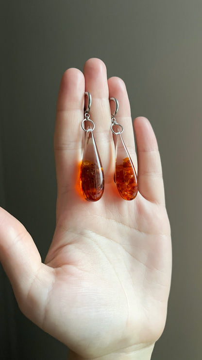 Amber earrings
