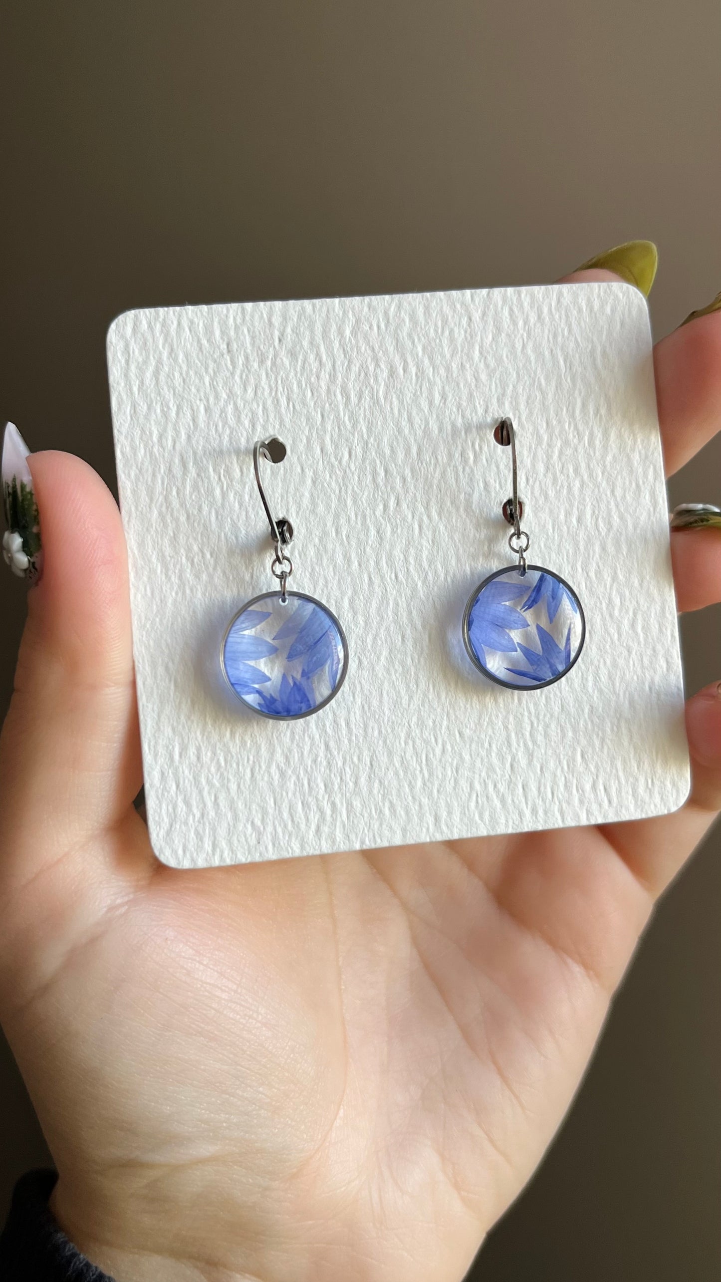 Cornflower earrings