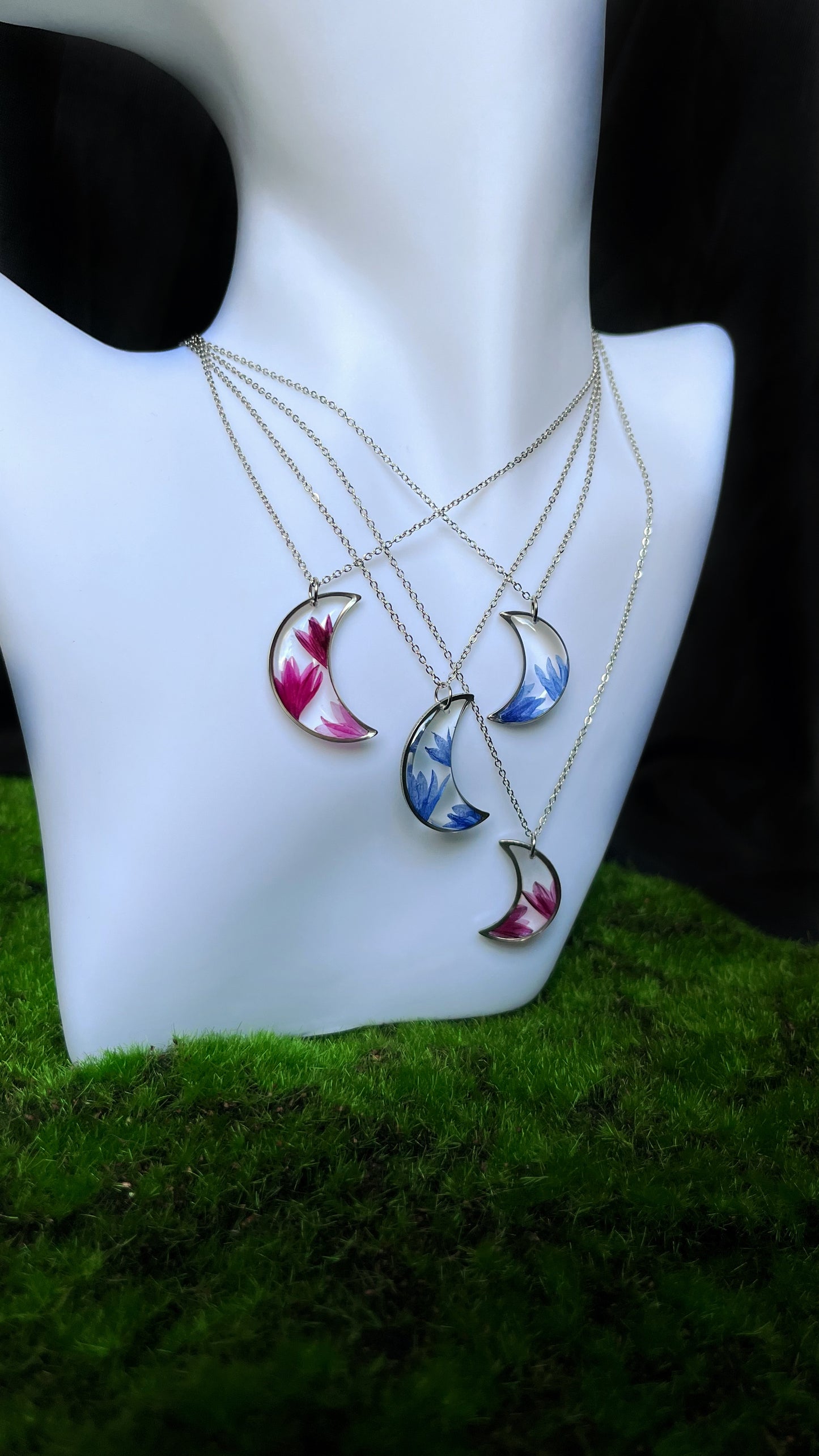 Cornflower pendants