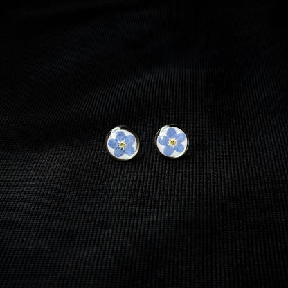 Forget-me-not stud earrings
