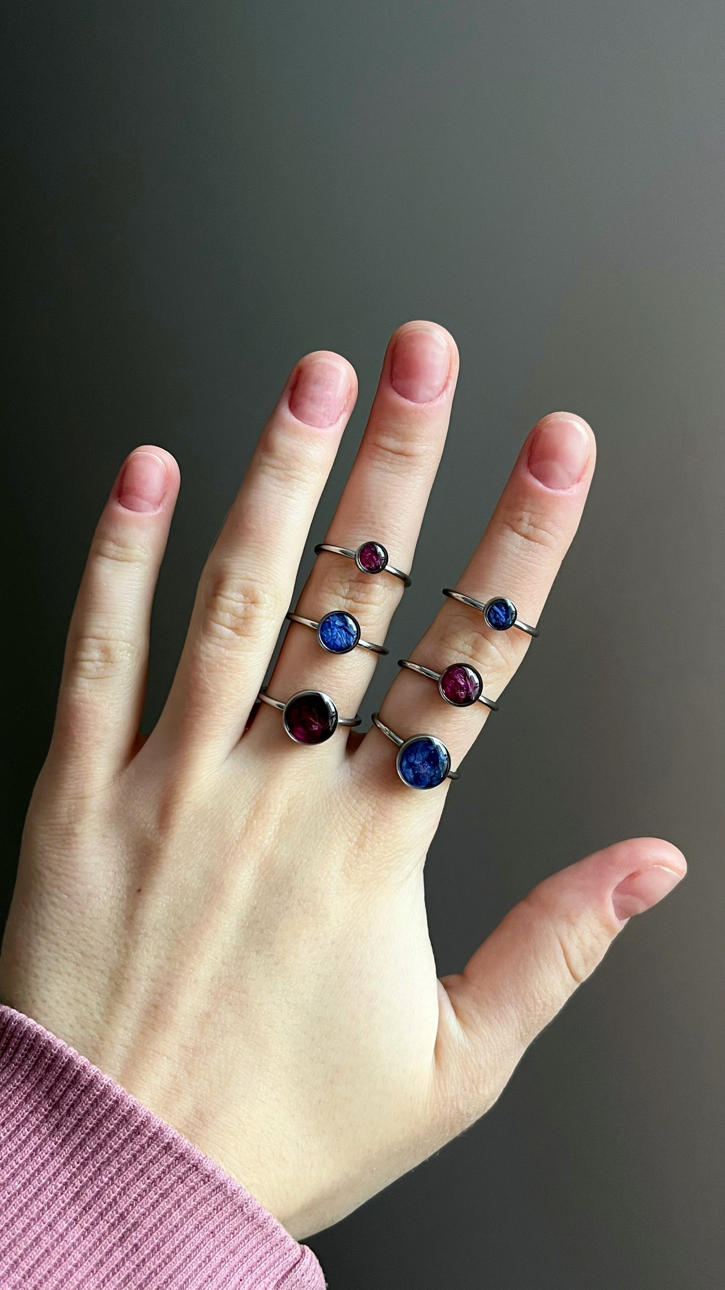 Cornflower rings