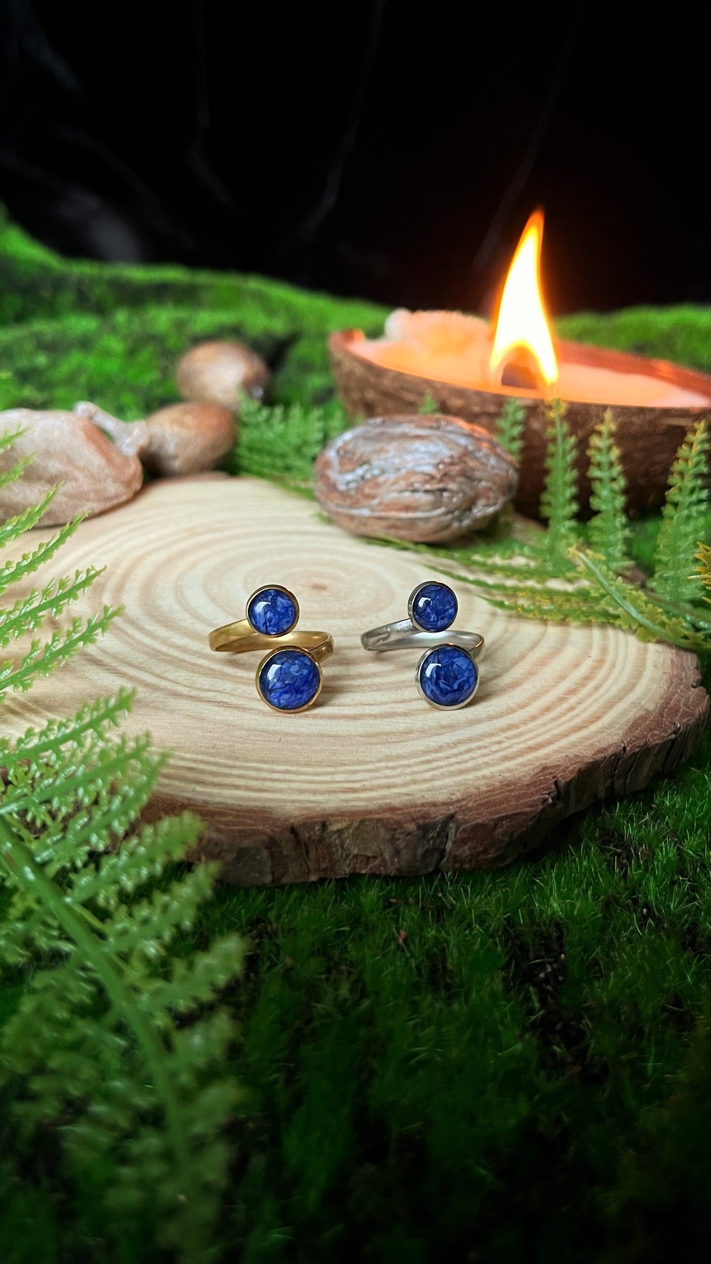 Cornflower rings
