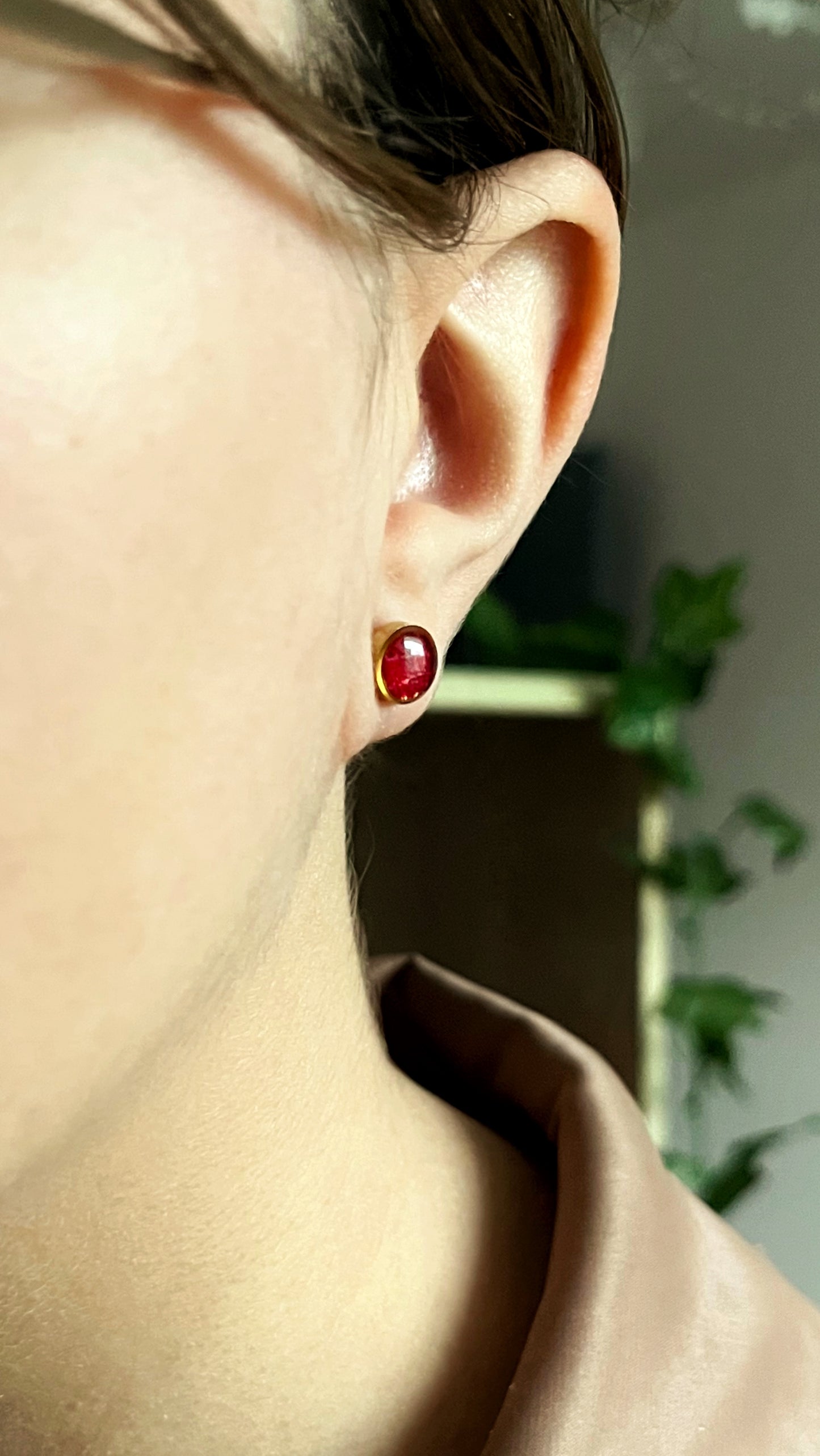 Baby’s breath stud earrings