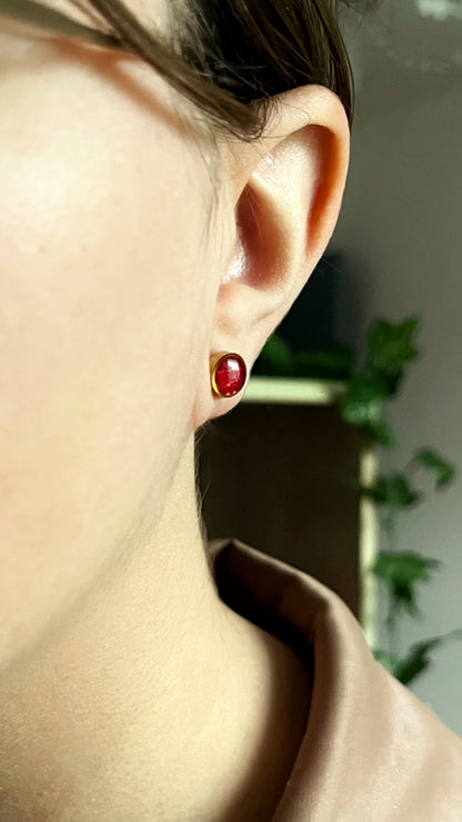 Baby’s breath stud earrings