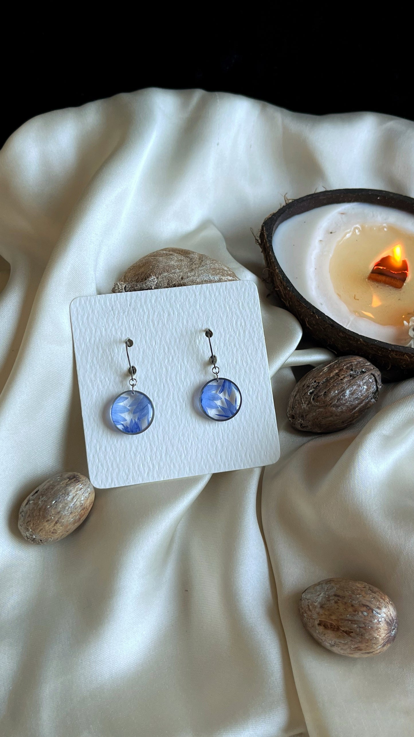 Cornflower earrings