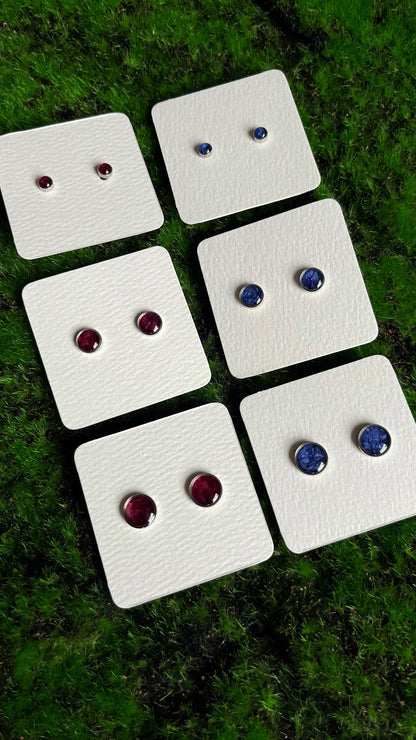 Cornflower stud earrings