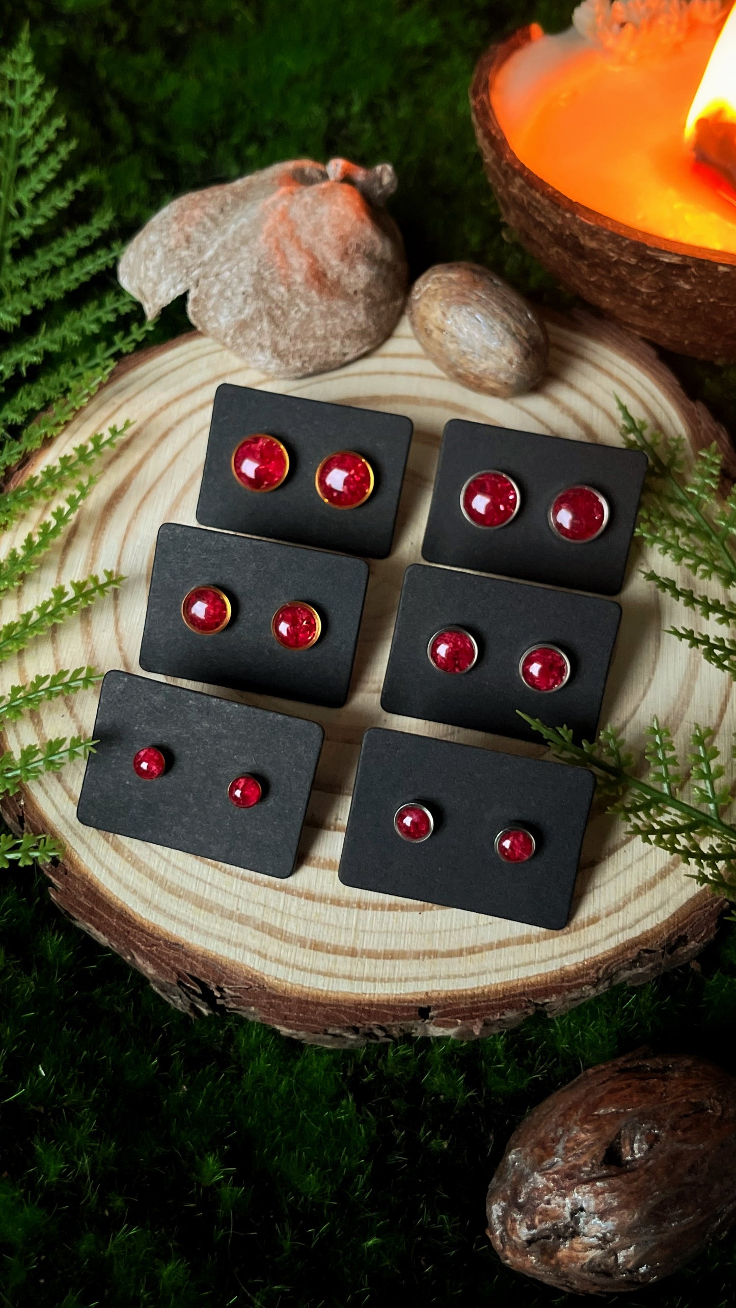 Baby’s breath stud earrings