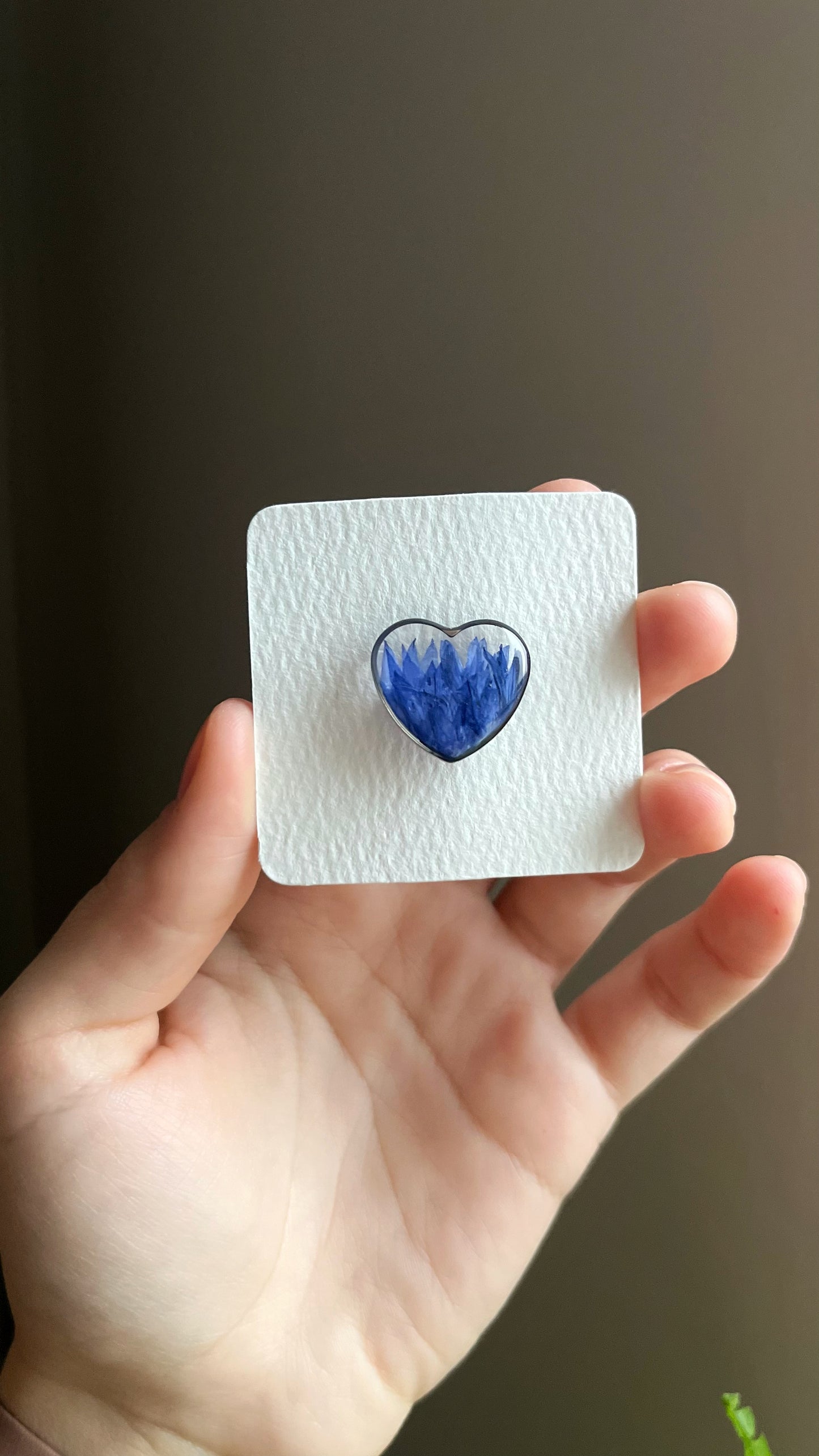 Cornflower brooch