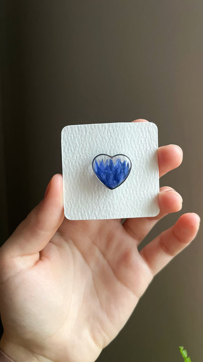 Cornflower brooch