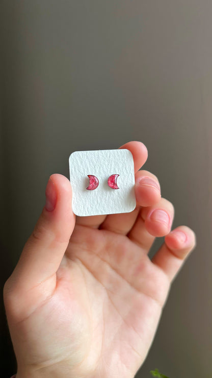 Baby's breath stud earrings