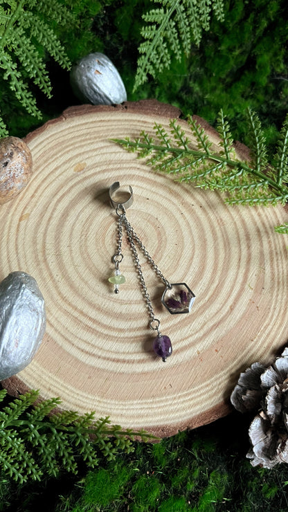 Ear cuff with lavender