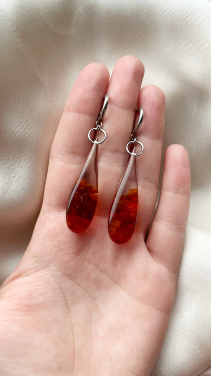 Amber earrings