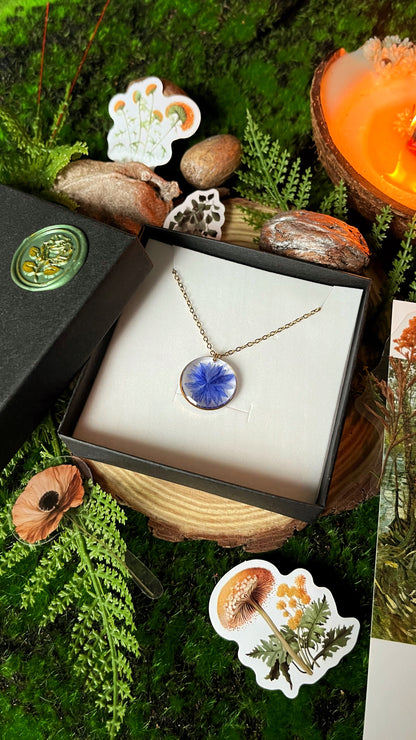 Cornflower pendants