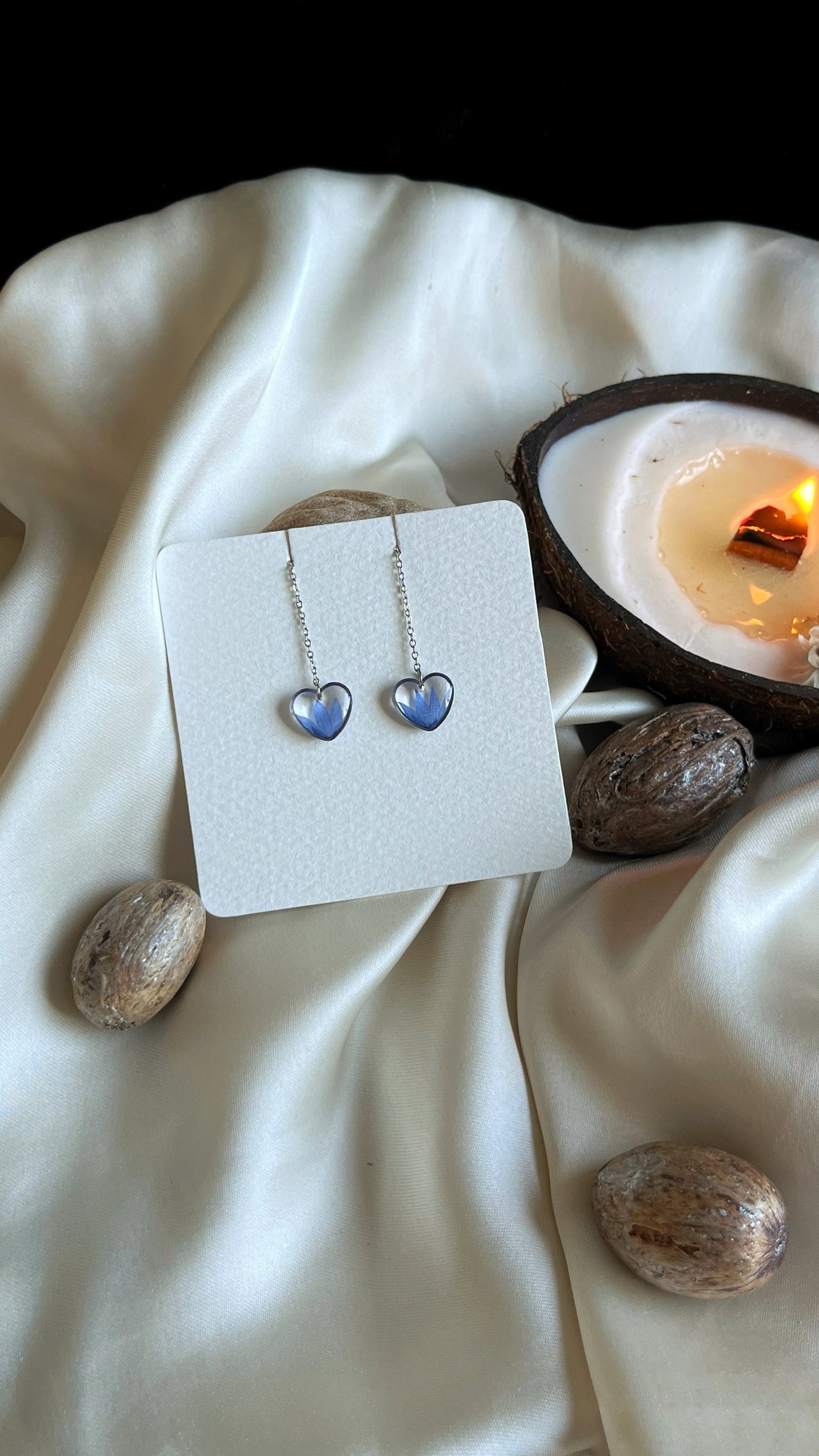 Cornflower earrings
