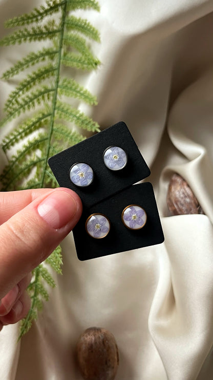 Forget-me-not stud earrings