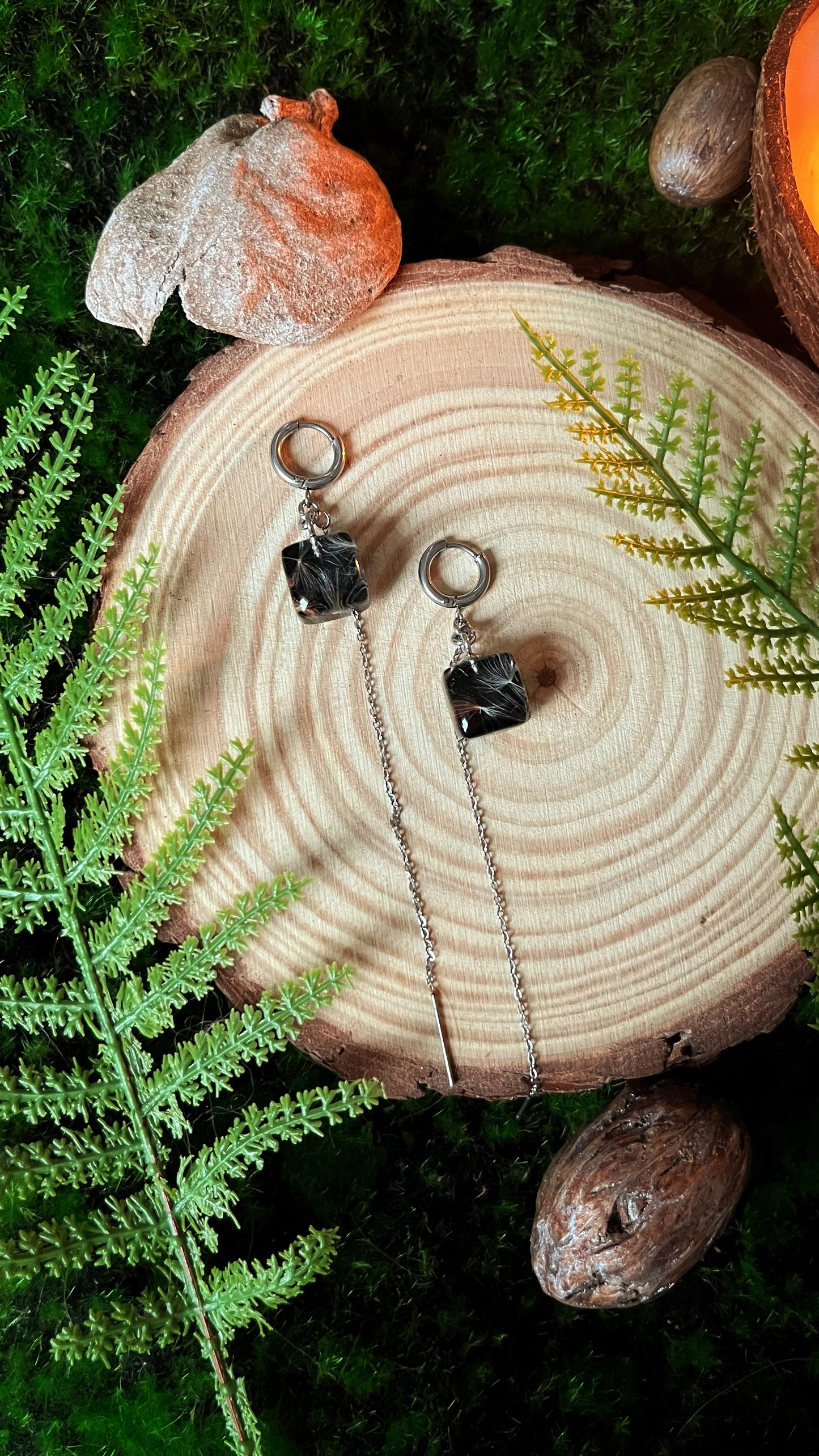 Dandelion earrings