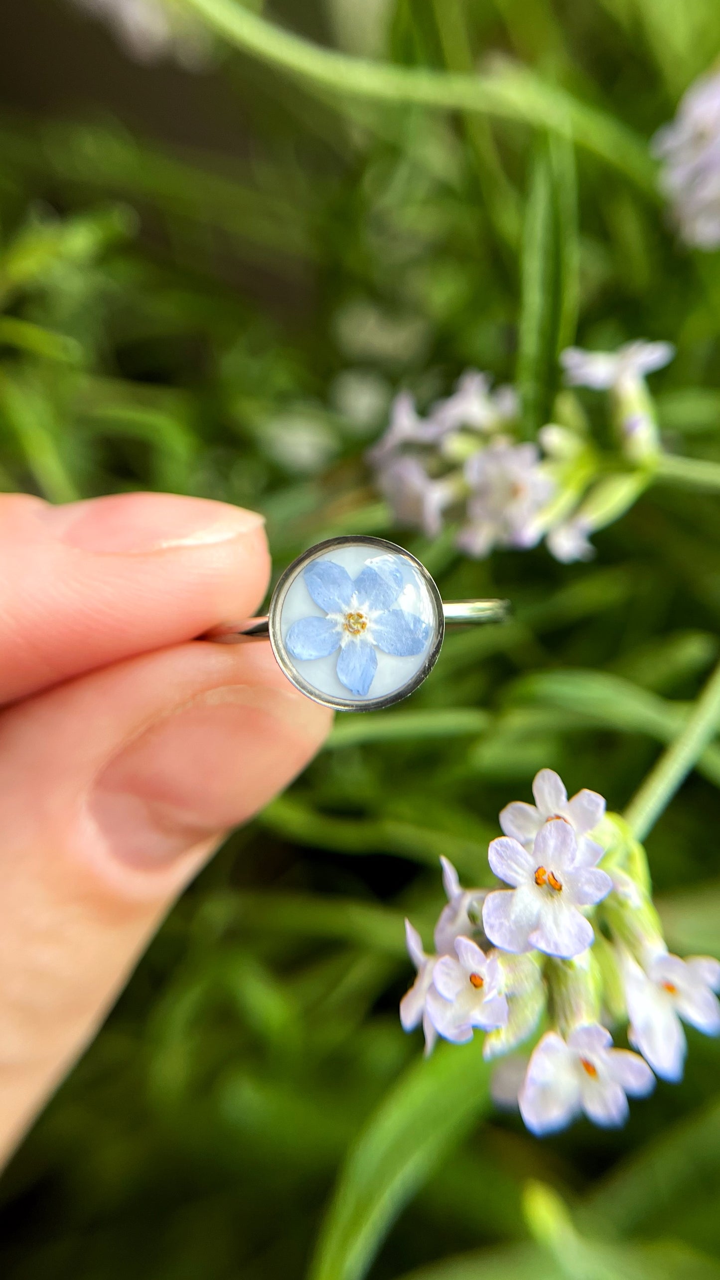 Forget-me-not ring (made to order)