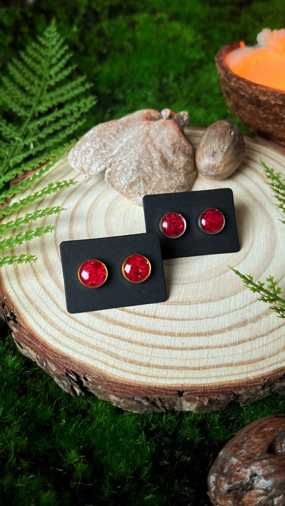Baby’s breath stud earrings