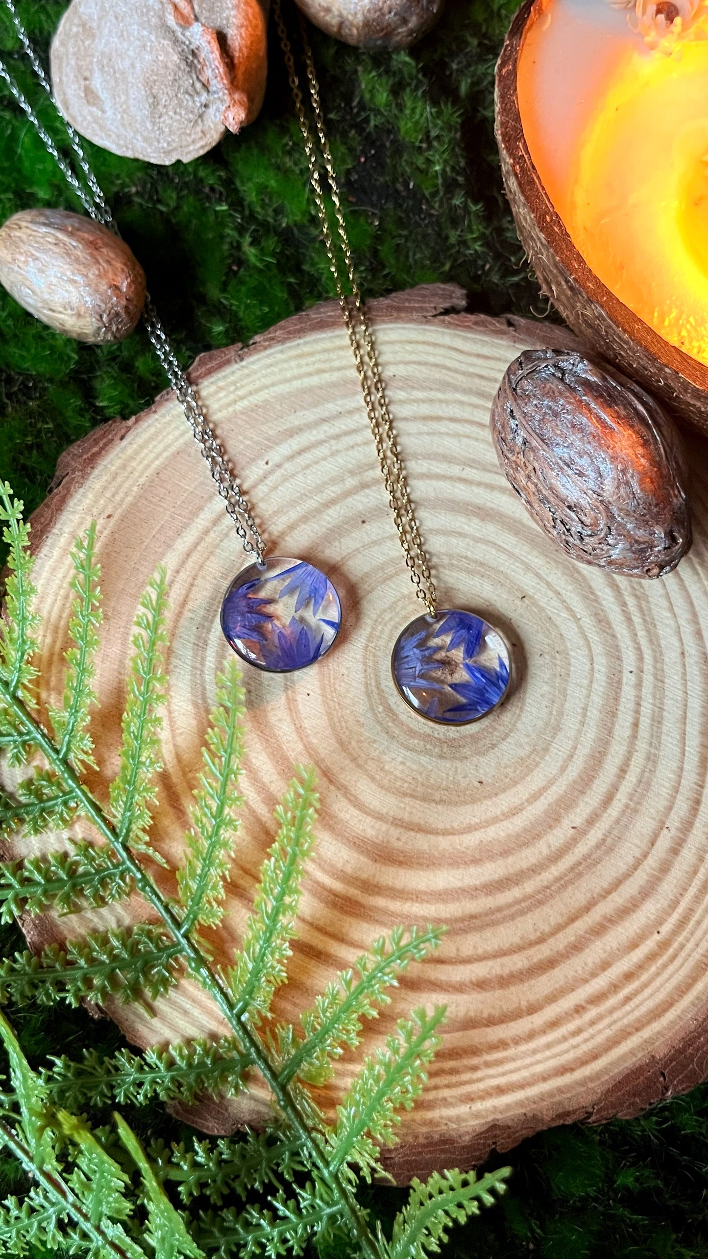 Cornflower pendant