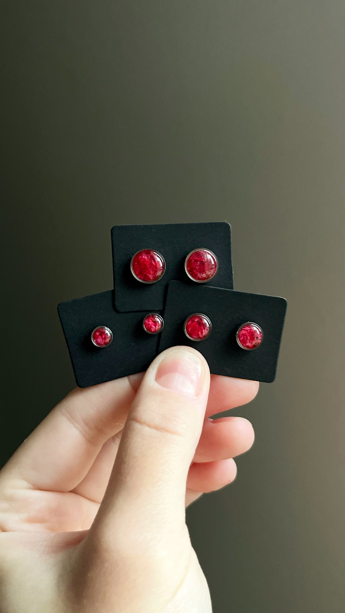 Baby’s breath stud earrings