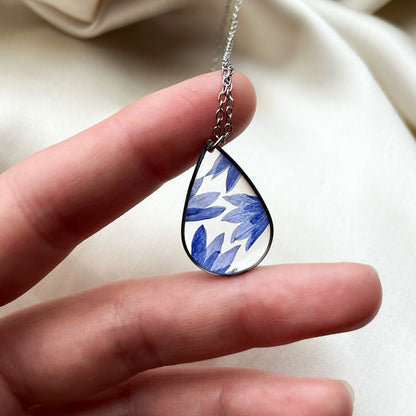 Cornflower pendant (made to order)