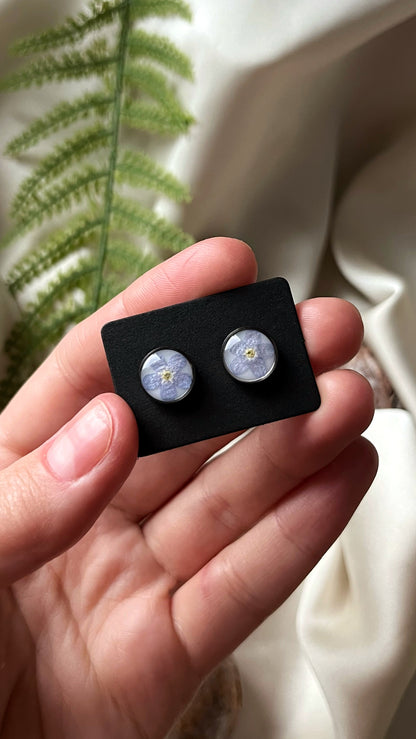 Forget-me-not stud earrings