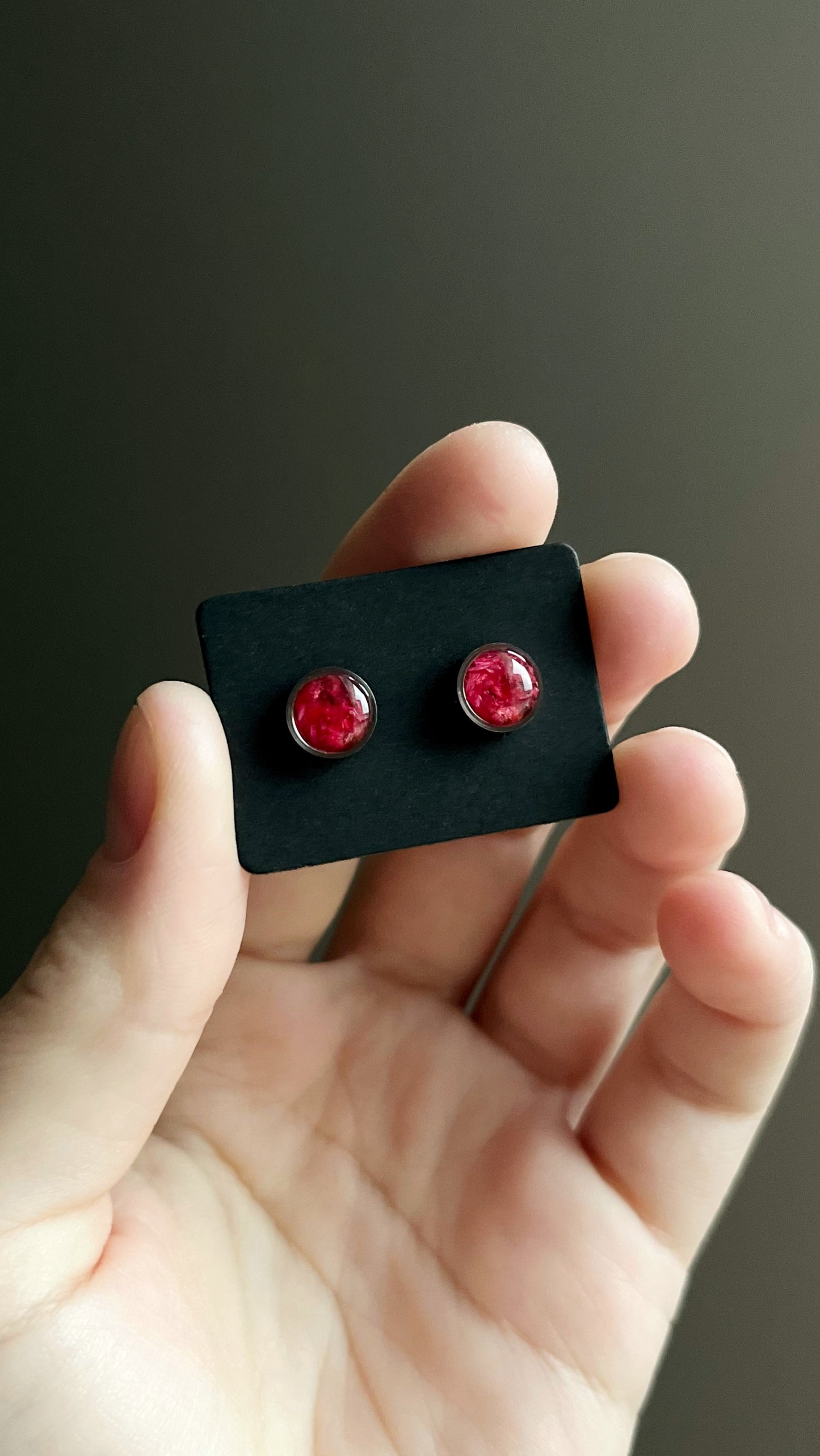 Baby’s breath stud earrings