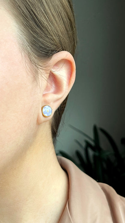 Forget-me-not stud earrings