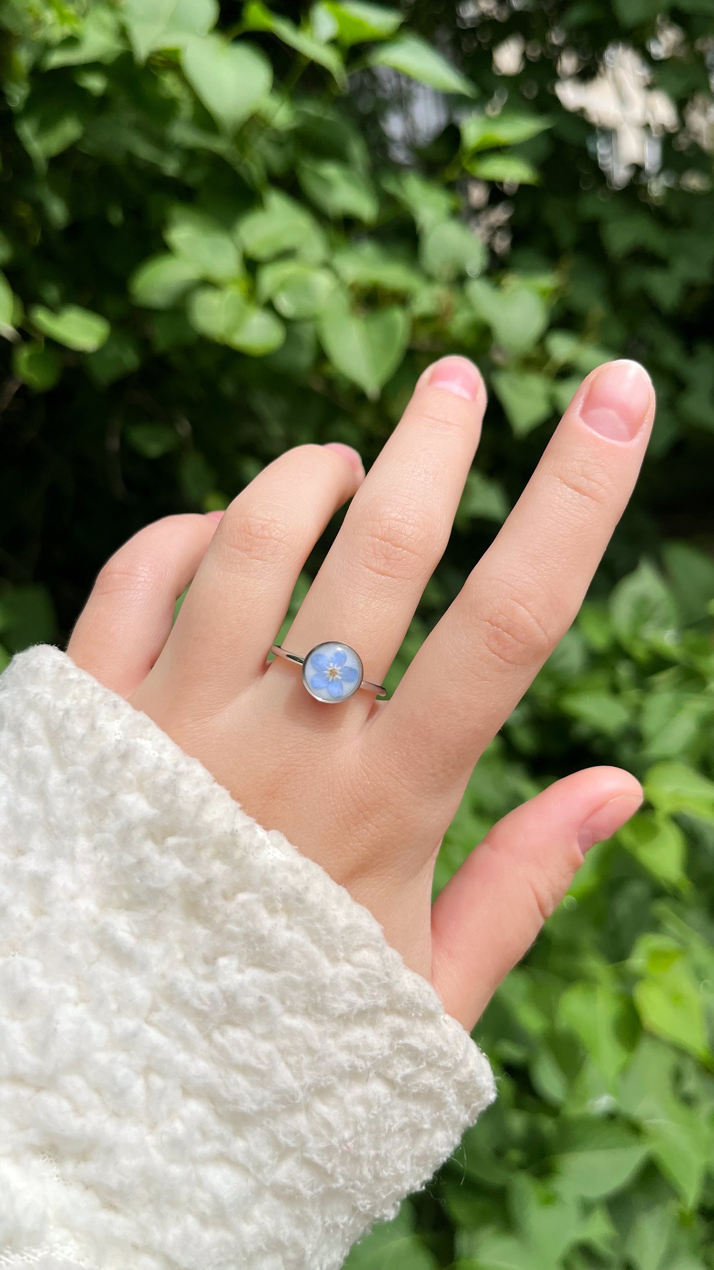 Forget-me-not ring (made to order)