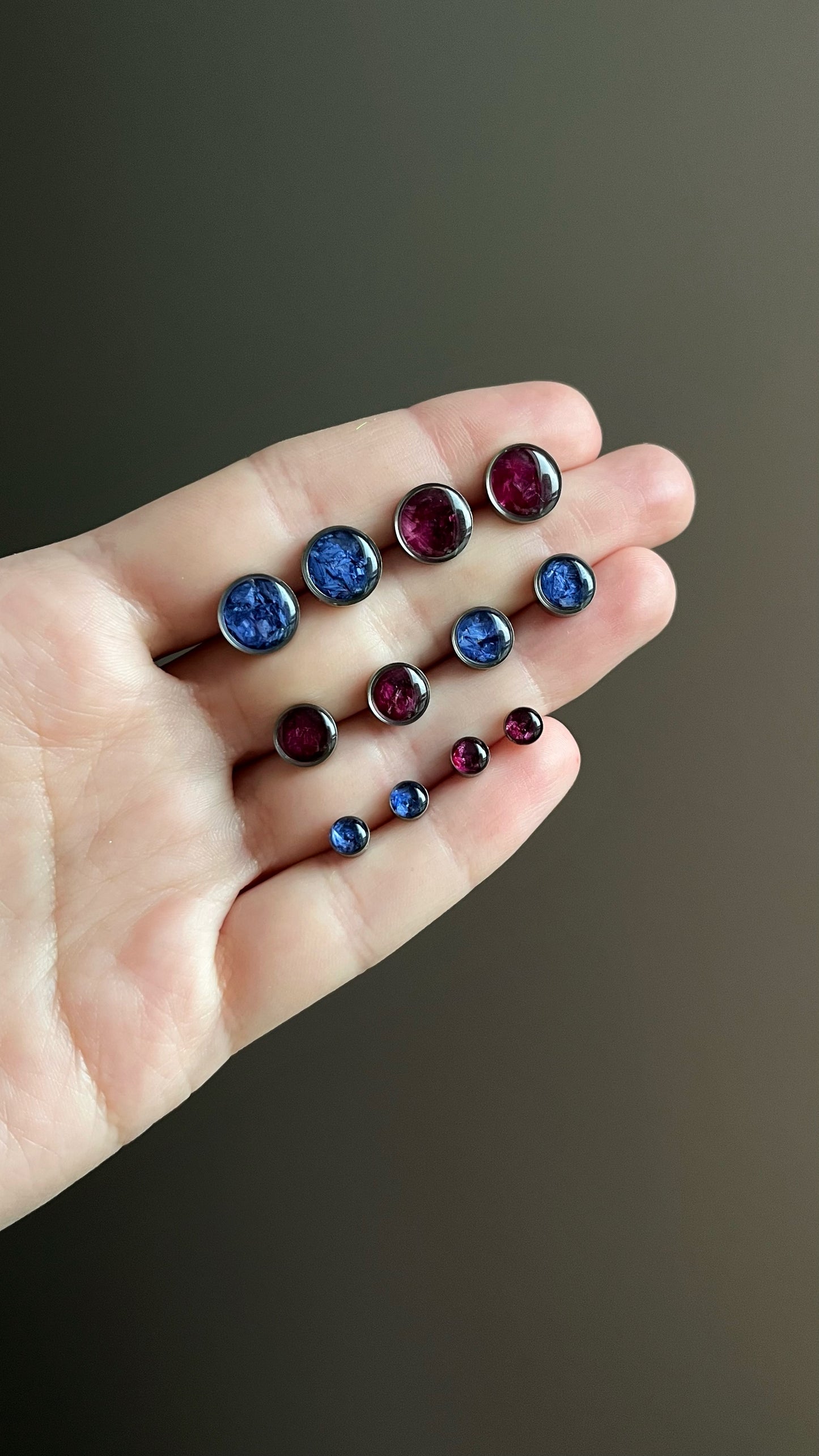 Cornflower stud earrings