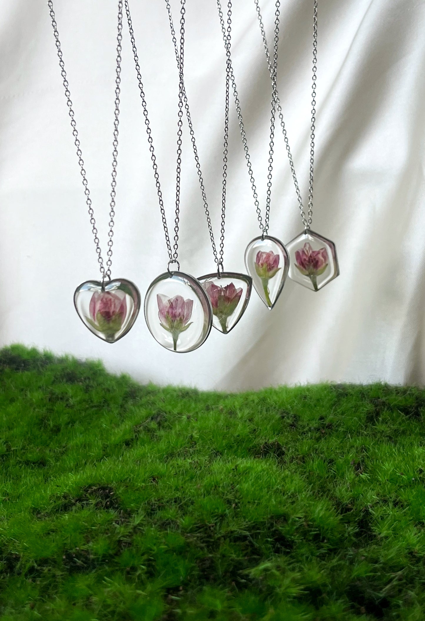 Apple blossom pendants