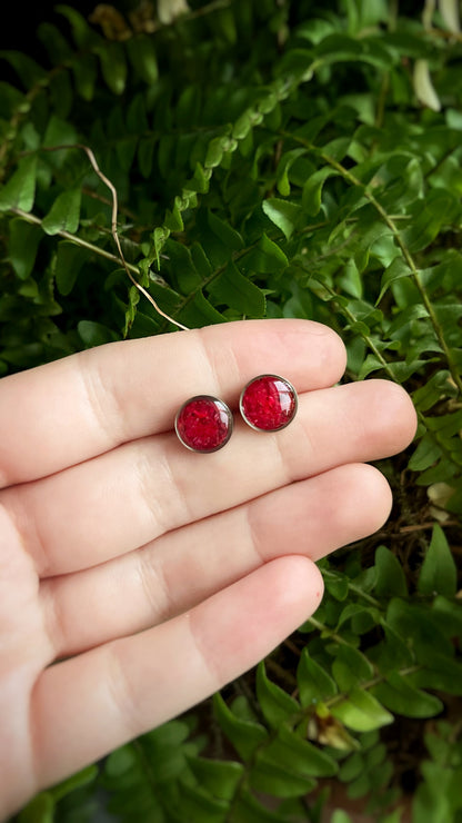 Baby’s breath stud earrings
