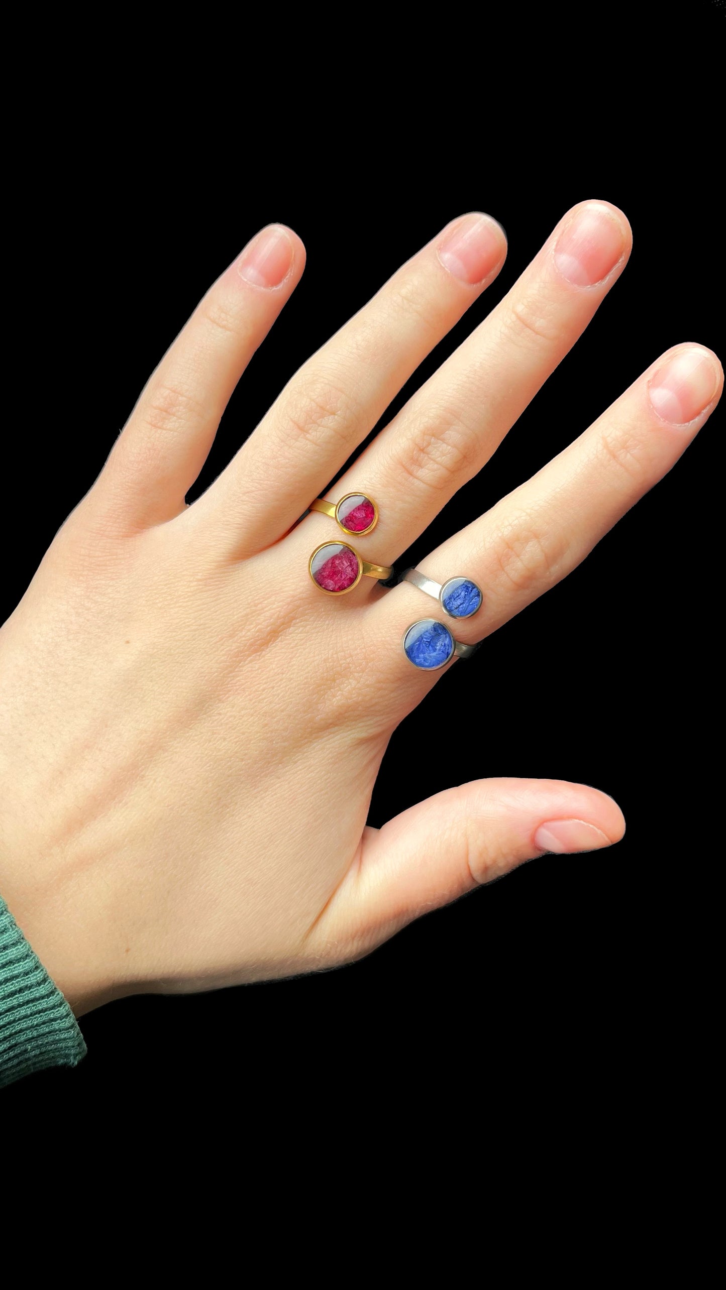 Cornflower rings