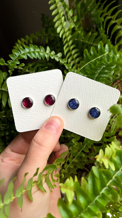 Cornflower stud earrings