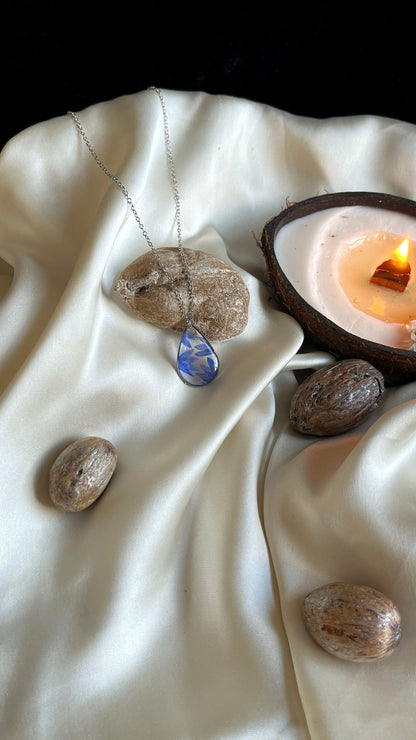 Cornflower pendant (made to order)