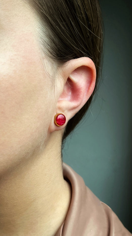 Baby’s breath stud earrings (made to order)
