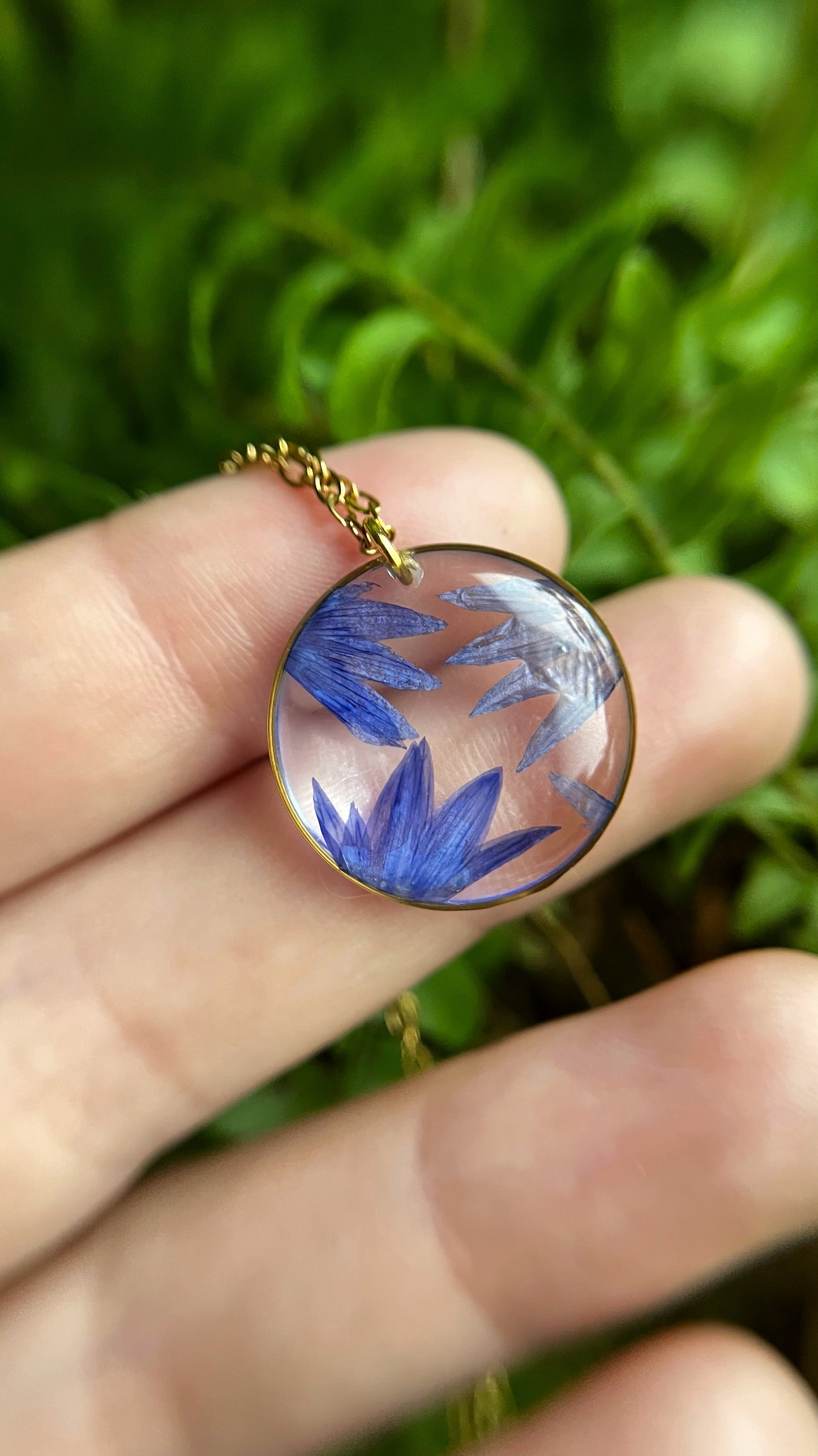Cornflower pendant